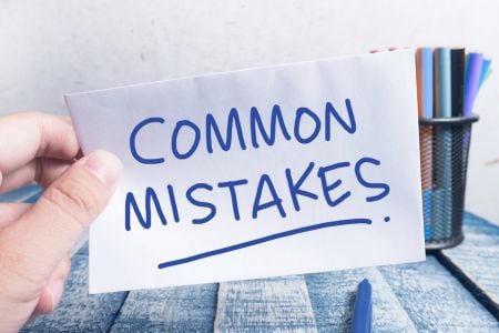 paper reading common mistakes written in blue marker