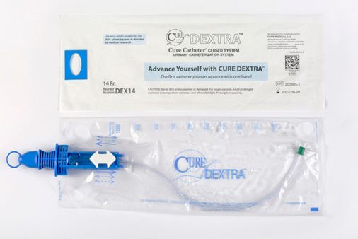 cure dextra catheters with attached bag