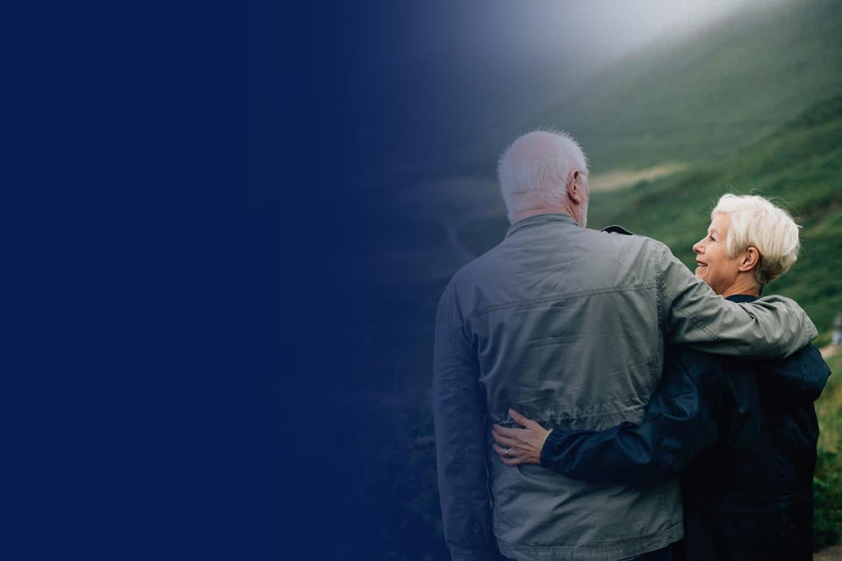 a man and woman embracing